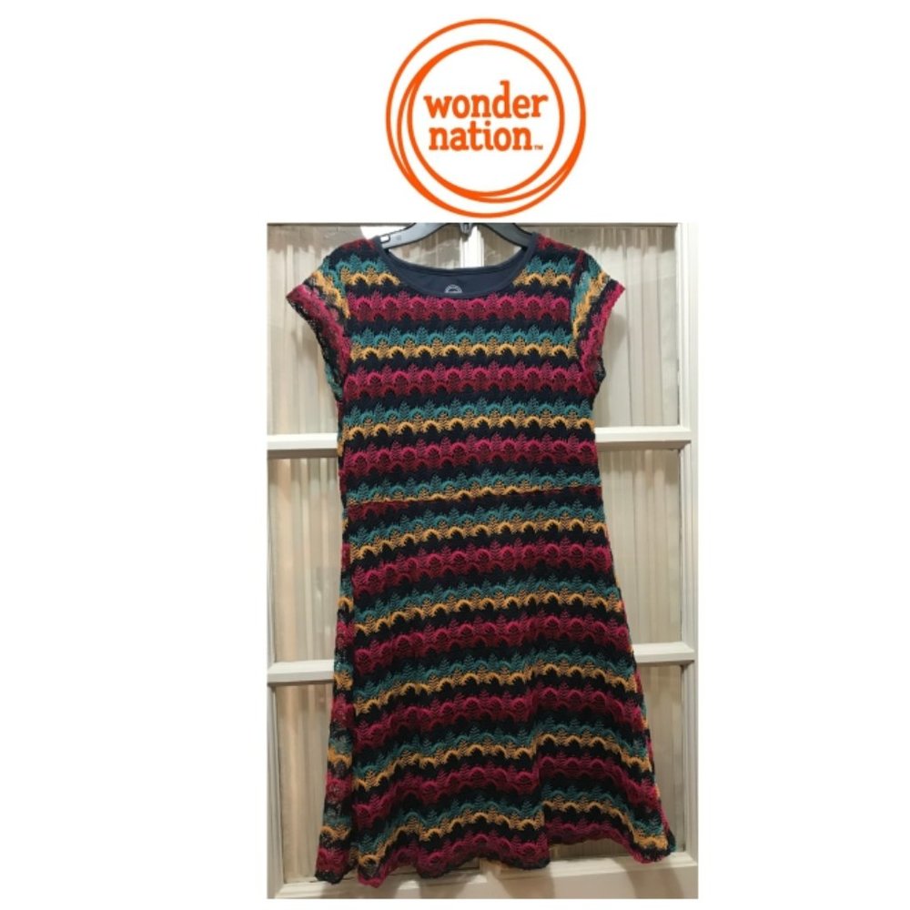Wonder Nation colorful dress; girls' size 14/16 (XL).